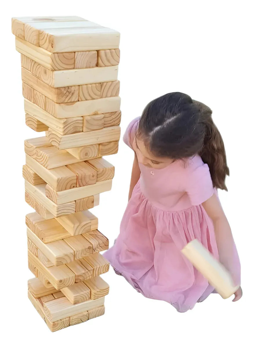 Yenga Gigante XL – Juego de Destreza en Madera Natural (18 Pisos)