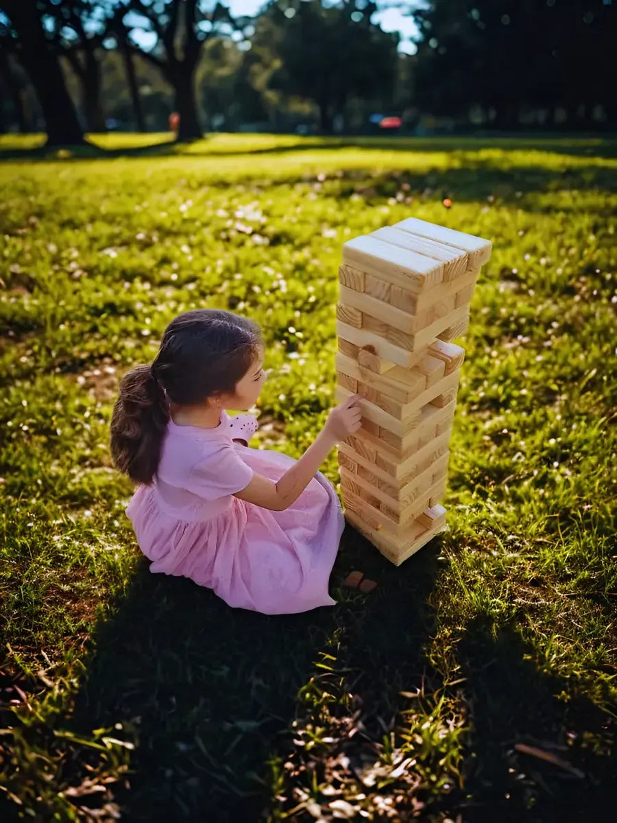 Yenga Gigante XL – Juego de Destreza en Madera Natural (18 Pisos)