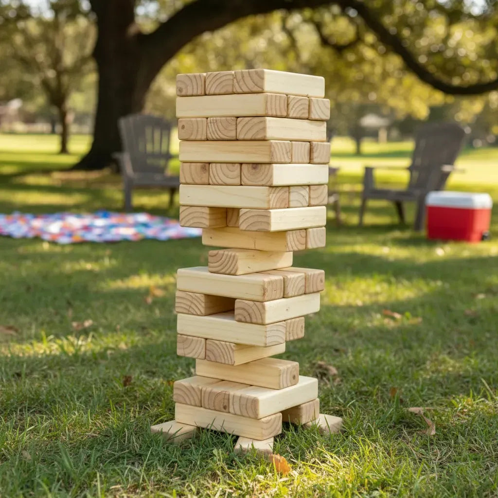 Yenga Gigante XL – Juego de Destreza en Madera Natural (18 Pisos)
