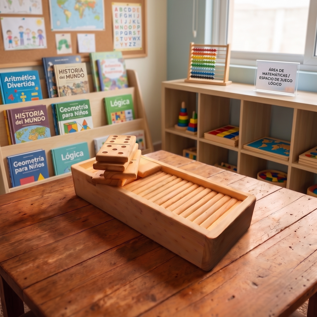 Dominó de Madera Tamaño XL – Juego Didáctico de Estrategia para Niños y Adultos